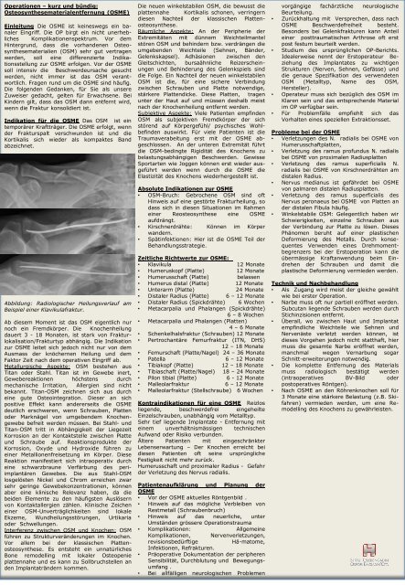 Newsletter Chirurgie OrthopÃ¤die 1/2012 - Spital Oberengadin