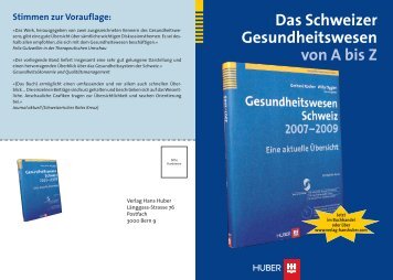 Das Schweizer Gesundheitswesen von A bis Z