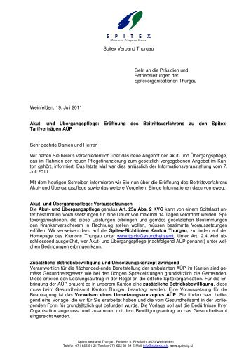 Spitex Verband Thurgau Geht an die PrÃ¤sidien und ... - sitesystem
