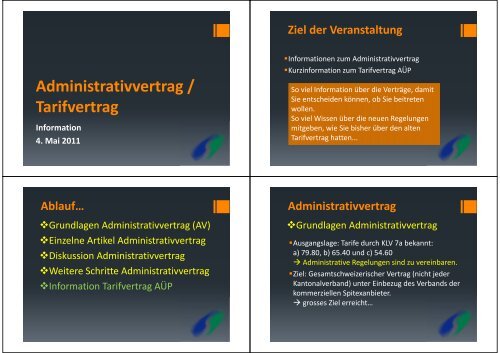 Administrativvertrag / Tarifvertrag - Spitex Verband Kt. St. Gallen