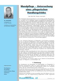 Mundpflege â Untersuchung eines pflegerischen Handlungsfeldes