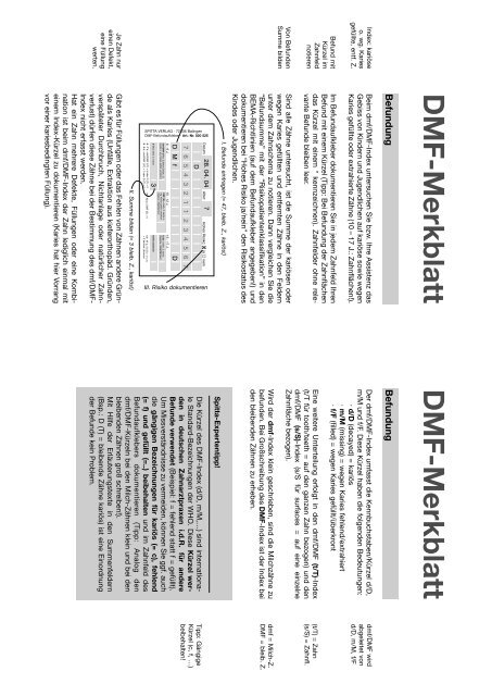 DMF-MerkblattGrundlagen DMF-Merkblatt - Spitta Verlag