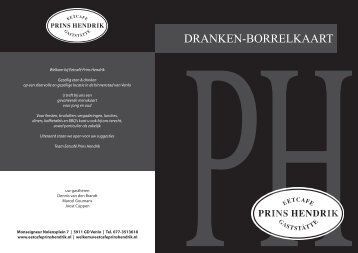 DRANKEN-BORRELKAART - Eetcafe Prins Hendrik