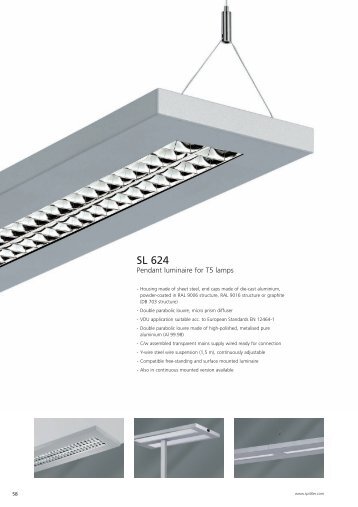 Pendant luminaire SL 624 - Spittler