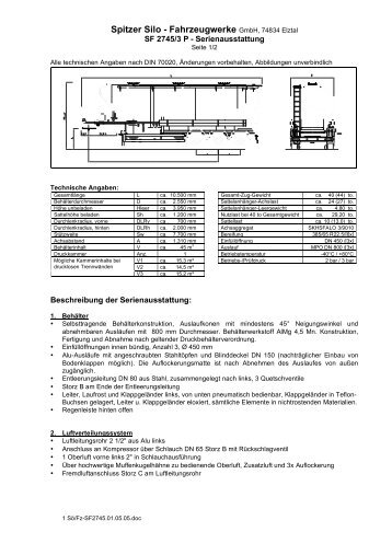 Spitzer Silo - Fahrzeugwerke GmbH, 74834 Elztal