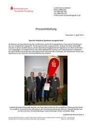 Pressemitteilung - Kreissparkasse Traunstein-Trostberg