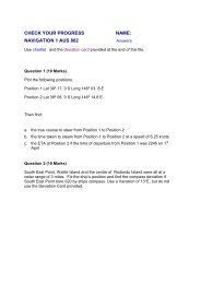 Progress Check Chart AUS 802 - Splash Maritime Training