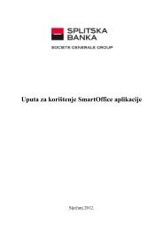 Uputa za koriÅ¡tenje SmartOffice aplikacije - Splitska banka d.d.