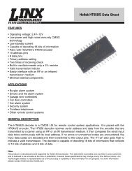 Holtek HT658/S Data Sheet - Simple Solutions