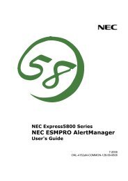 ESMPRO AlertManager User's Guide - Support - NEC