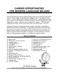 career opportunities for modern language majors - Valencia College