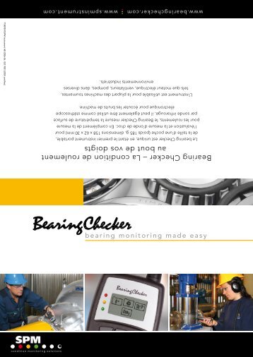 Bearing Checker â La condition de roulement au ... - SPM Instrument