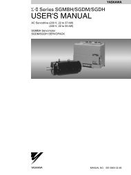 Sigma-II Series SGMBH/SGDM/SGDH USER'S MANUAL