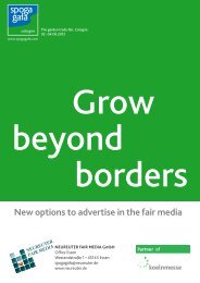 New options to advertise in the fair media - Spoga+Gafa