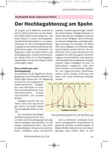 in diesem Artikel aus unserem Schuljahrbuch 2007/2008 - Spohn ...