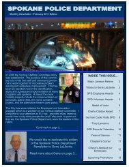 Monthly NewsletterâFebruary 2011 Edition - Spokane Police ...