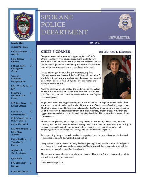 070107 Edition.pub - Spokane Police Department