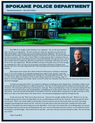 Monthly Newsletterâ May 2012 Edition - Spokane Police Department