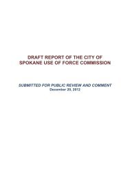 DRAFT REPORT OF THE CITY OF SPOKANE USE ... - Samuel Walker