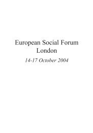 European Social Forum London - Spokesman Books