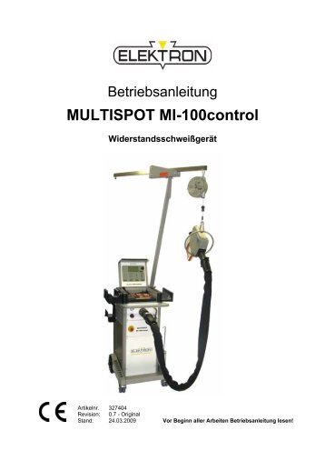 MULTISPOT MI-100control - ELEKTRON Bremen