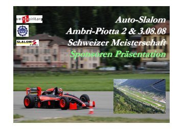 Auto-Slalom, Ambri-Piotta - Sponsoring Extra