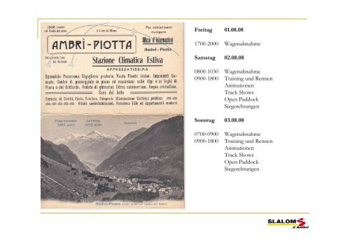 Auto-Slalom, Ambri-Piotta - Sponsoring Extra