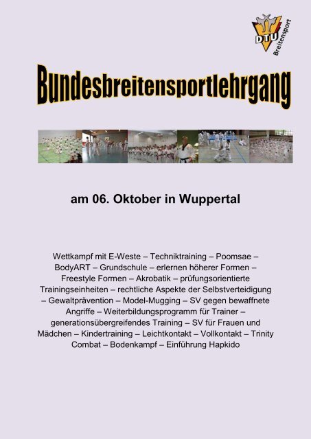 am 06. Oktober in Wuppertal - THR eV