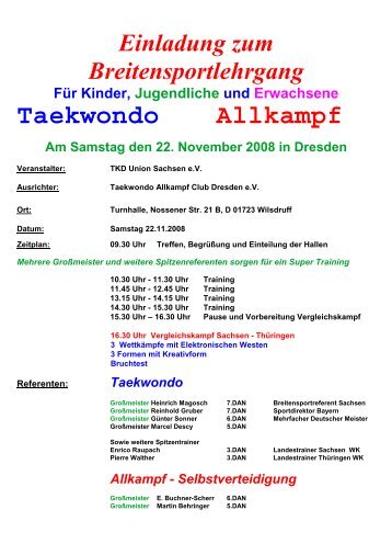 Taekwondo + Allkampf + Fitness in Dresden