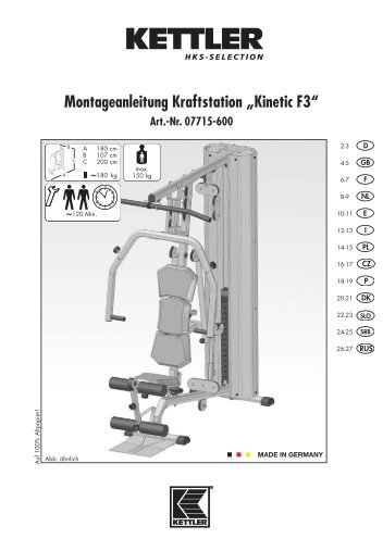 Montageanleitung Kraftstation „Kinetic F3“ - Sport-Thieme.at