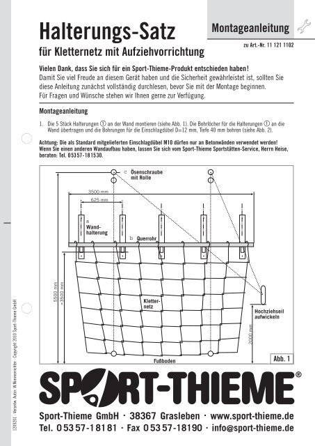 Montageanleitung - Sport-Thieme AT