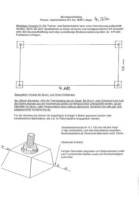 Montageanleitung - Sport-Thieme CH