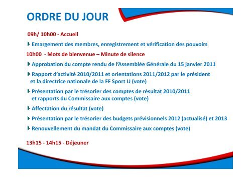 AG 2011.pdf - FÃ©dÃ©ration FranÃ§aise du Sport Universitaire