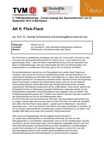 AK 6: Flick-Flack