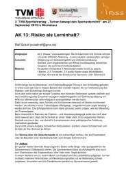 AK 13: Risiko als Lerninhalt?