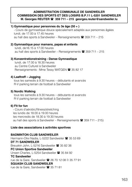 calendrier 2013 - Sports .lu