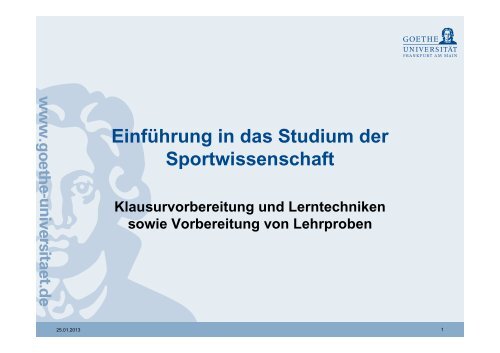 1 Lernen - Institut fÃ¼r Sportwissenschaften