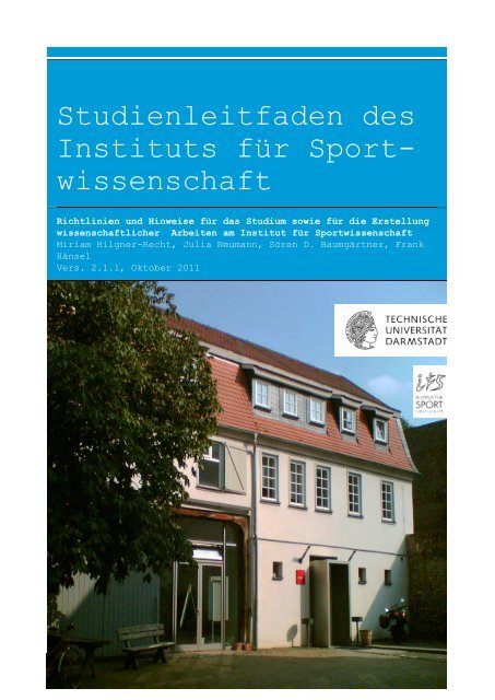 Studienleitfaden IfS TUD - Institut fÃ¼r Sportwissenschaften