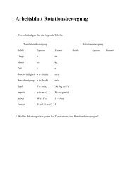 Arbeitsblatt Rotationsbewegung