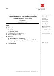 Masterarbeit (M.Ed.) - Fachbereich Sport der Universität Mainz