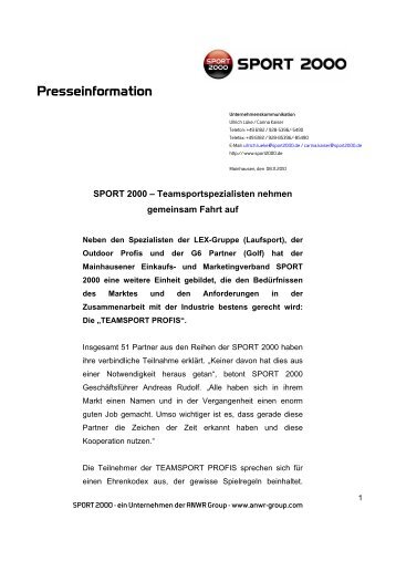 Presseinformation - Sport 2000