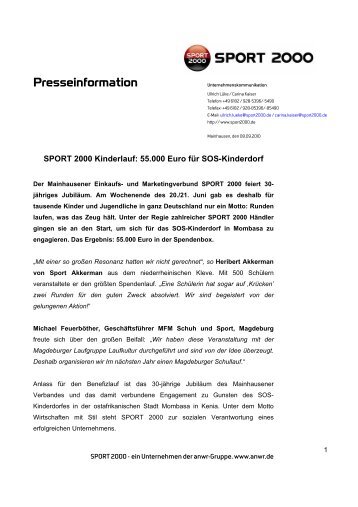 Presseinformation - Sport 2000
