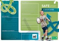 Safe Sport Leaflet - Child Protection Information for Young People