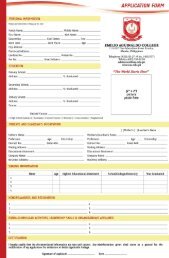APPLICATION FORM - Emilio Aguinaldo College