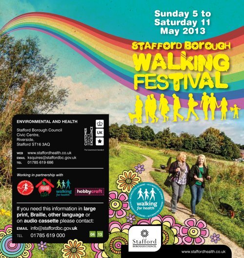 Walking Festival Information Booklet - Sport Across Staffordshire
