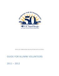 Guide for Alumni Volunteers - UCSD Alumni - UC San Diego