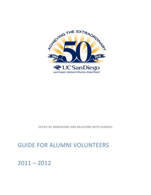 Guide For Alumni Volunteers Ucsd Alumni Uc San Diego
