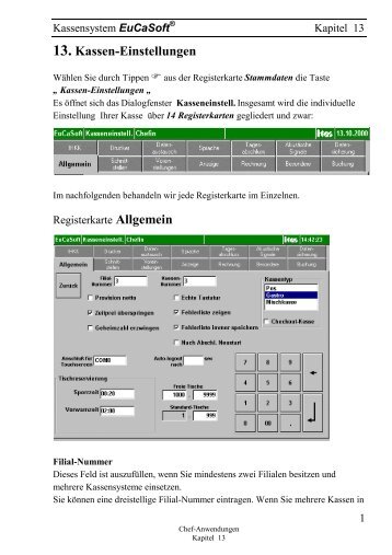 Kap13 Kasseneinstellungen.pdf - Herbers BÃ¼ro- & Kassensysteme