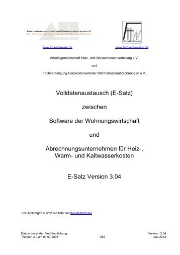 E-Satz Version 3.04 - Arbeitsgemeinschaft Heiz- und ...