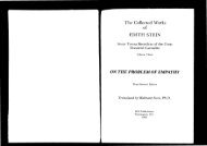 The Collected Works of EDITH STEIN ON THE PROBLEM OF EMPATHY